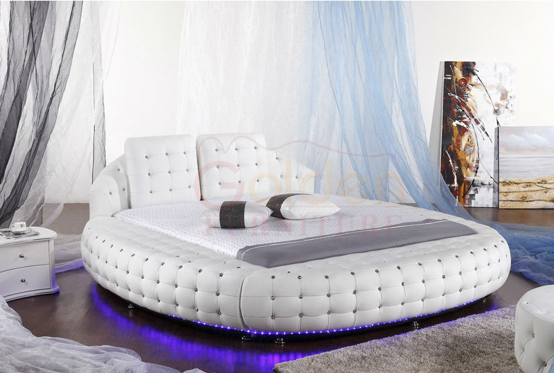 6821# Foshan Modern bedroom design round bed ikea furniture sale