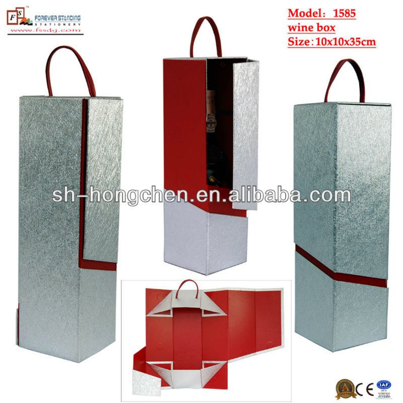 Free Sample High Grade Champagne Single Bottle Wooden Wine Box