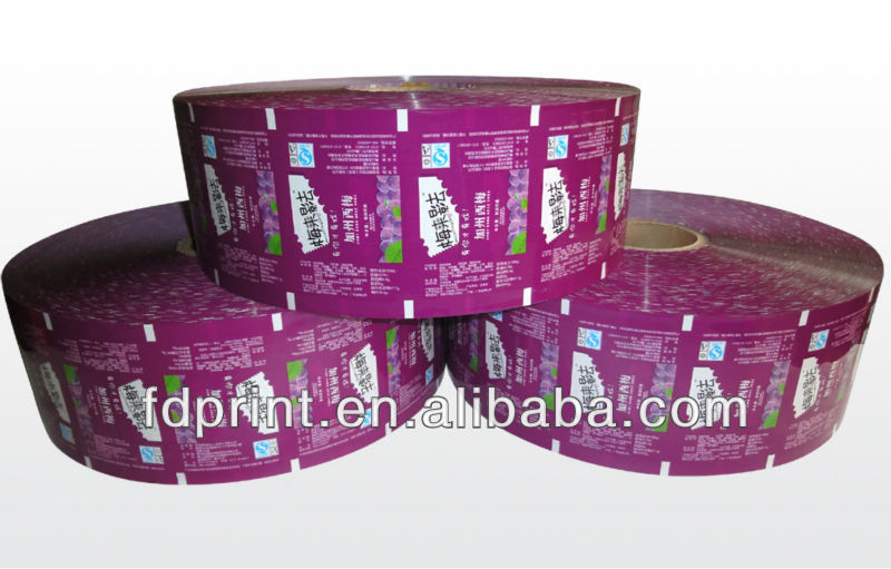 Custom Printed Auto Packing Plastic Roll Film For Snack