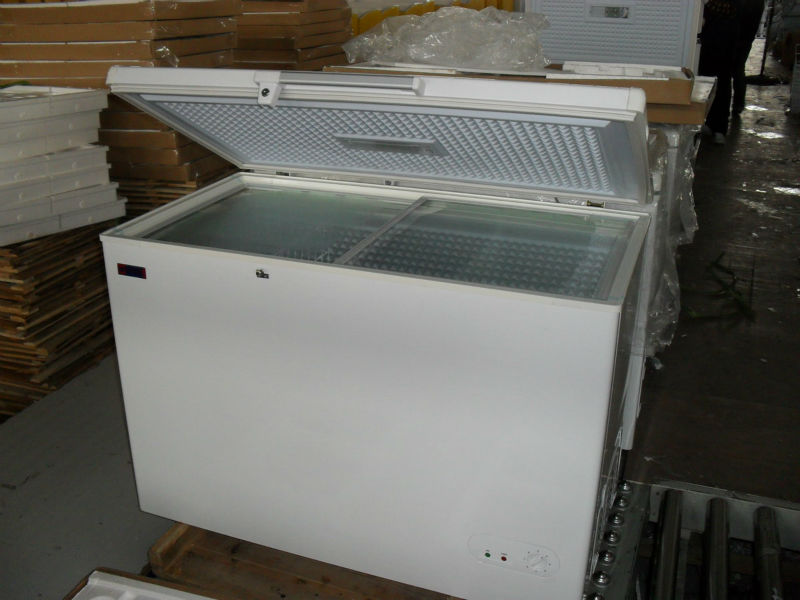 300lトップオープンドア付き冷凍庫、 ガラス扉付きディープフリーザー、 インテリアランプbd/bc-300問屋・仕入れ・卸・卸売り