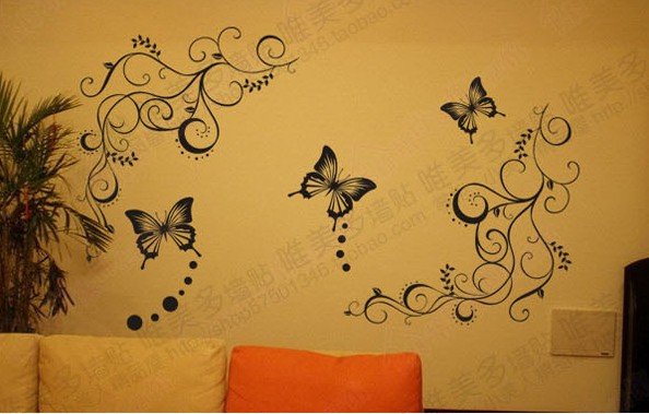 Aliexpress.com : Buy Free Shipping!!DIY Black Butterfly Decorative ...