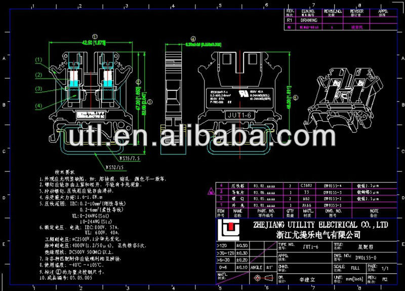 新しいul94-v0電線ヒューズ型端子台仕入れ・メーカー・工場