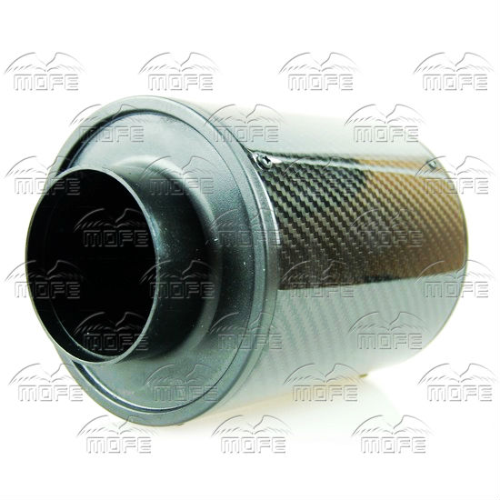 Universal 76MM 3 inch Black Carbon Fiber Cold Air Intake Pipe Filter Kit With Flexible Pipe DSC_1570