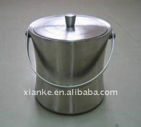 2.0L double layer stainless steel metal champagne ice bucket