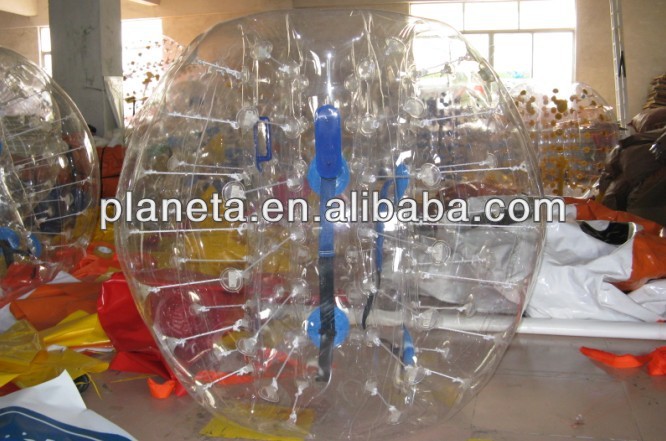 colorful stripes soccer bubble 1.5m tpu pvc football balls