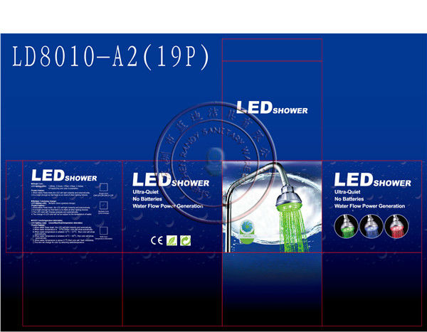 3inch レインシャワーヘッド 測温センサー付き 変色 LED付き LD8010-A2問屋・仕入れ・卸・卸売り