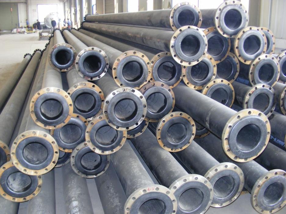 rubber lined steel pipe in minerals & metallurgy