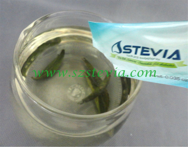 Instant stevia mixture in sachets