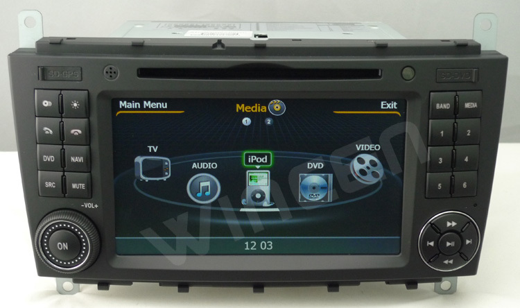 car gps player for c class