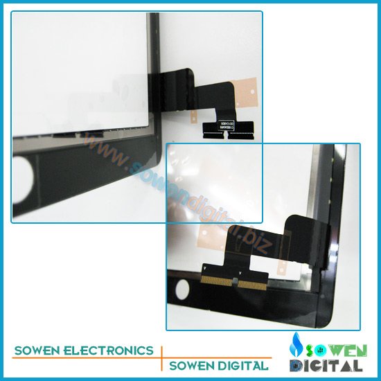 Touch screen for ipad 2 digitizer Touch panel White or Black,OEM digitizer 1set 3M adhesive Free, Free shipping,Best quality