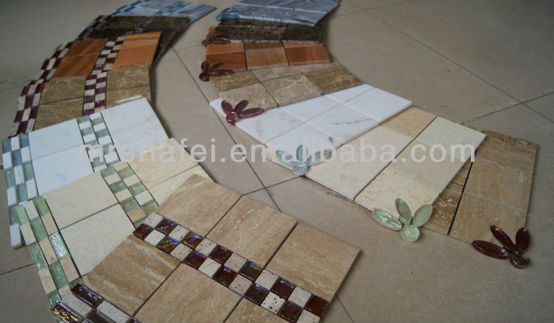 Azulejo de cerámica, azulejo de mosaico de mármol blanco para la ...