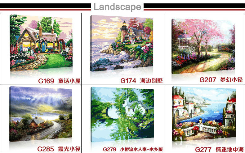 painting with numbers landscape painting G102 oil painting beginner kit