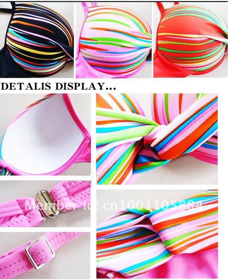 Rainbow Multi Color Striped Bikini_04.jpg
