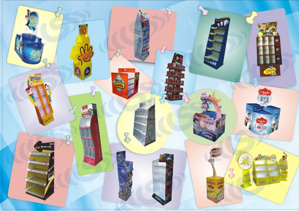 four-sided cardboard display stand for chewing gum