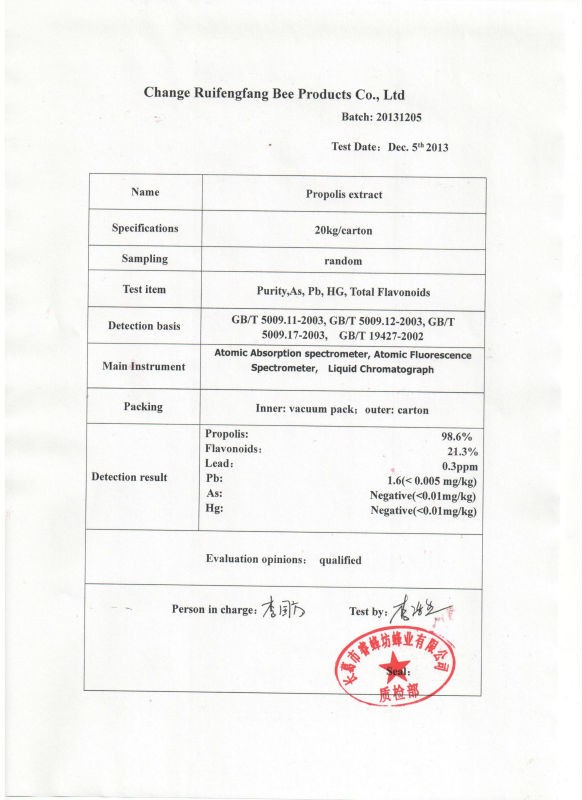 grade A bee propolis pure from manufactory