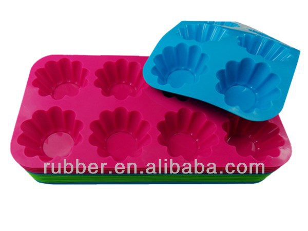 Folding Flower Shape 8 Cups Silicone mould for cake decoration
