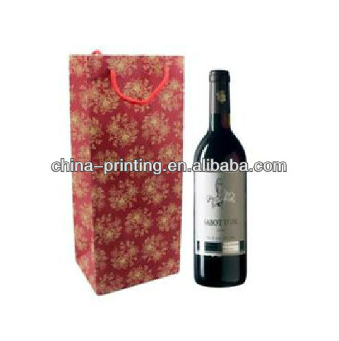 2014 new design products red wine paper bag