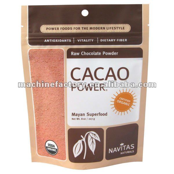 Automatic cocoa powder printed plastic bags packing equipments