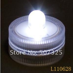 1000pcs - Wholesale White Tea Light Submersible Wateproof LED Decor Flora Lights For Wedding/Party, Freeshipping By DHL