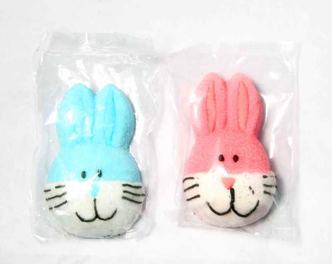 Fuzzy Bunny ears with a tasty marshmallow treat candy