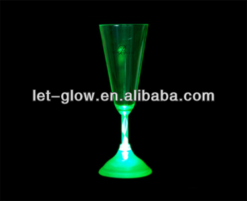 Light up Flashing 200ml Champagne Glass with multi-color led
