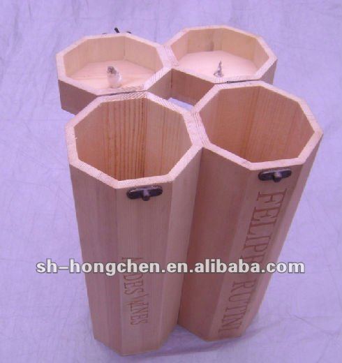 portable high quality wine wooden box pull red-wine box