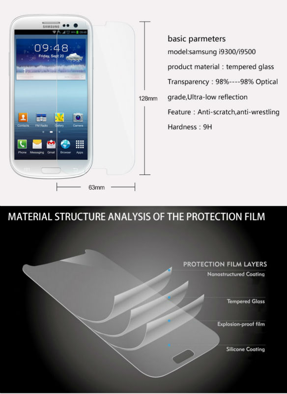 新製品2014年nuglas強化ガラススクリーンプロテクターサムスン電子、問屋・仕入れ・卸・卸売り