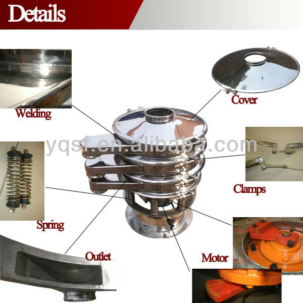 YQA wire mesh polyurethane vibrating screen machine for black pepper