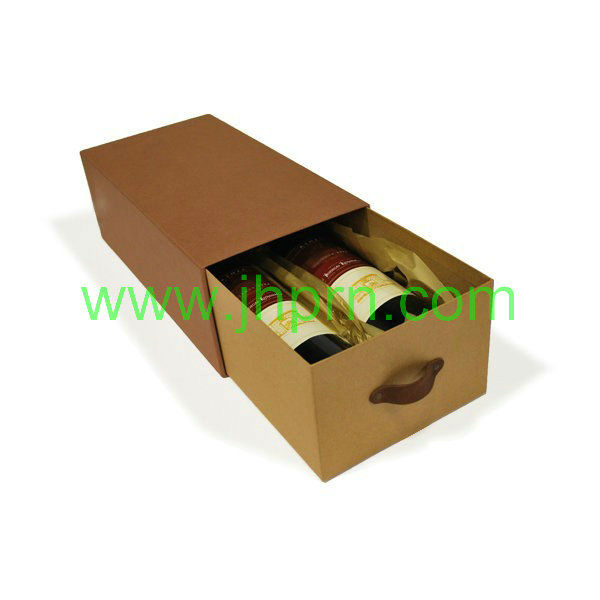 Red lid black bottom base and lid champagne package box