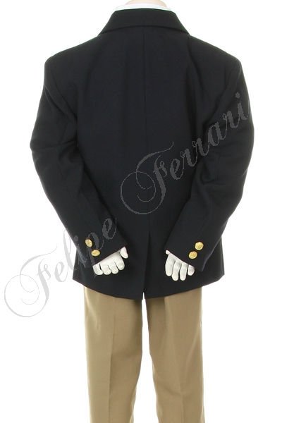Mike Khaki Navy Boy Teenager Formal wear Wedding Party Polyester 5pc Suit