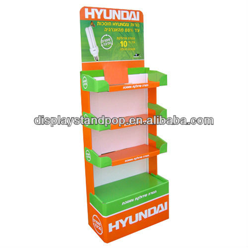 Shop customized 4C offset printing corrugated cardboard pos display stand for cream candy/bubble gum/dark chocolate with milk