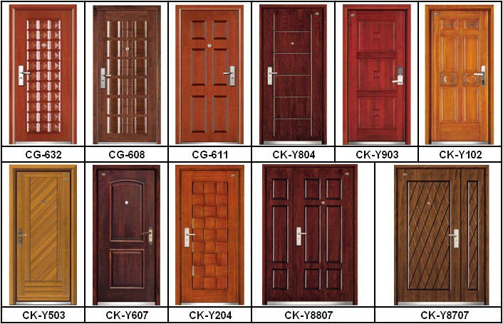 Cg-608 Luxury Steel-wood Armored Main Door Design - Buy Main Door ...