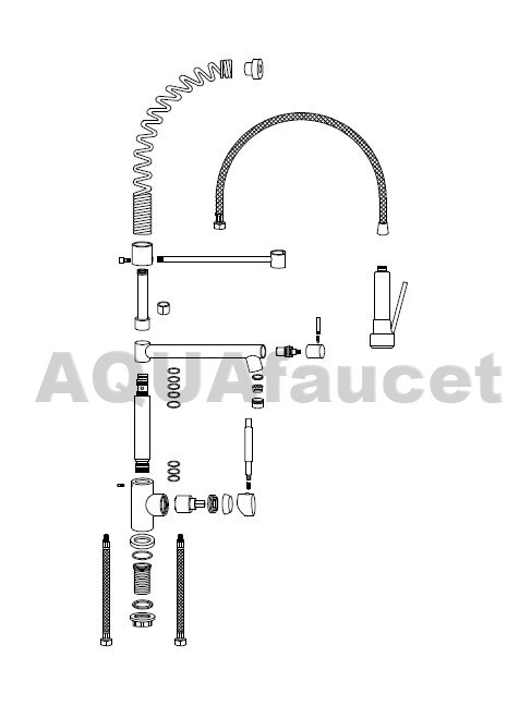 Modern pull out shower spray kitchen tap mixer