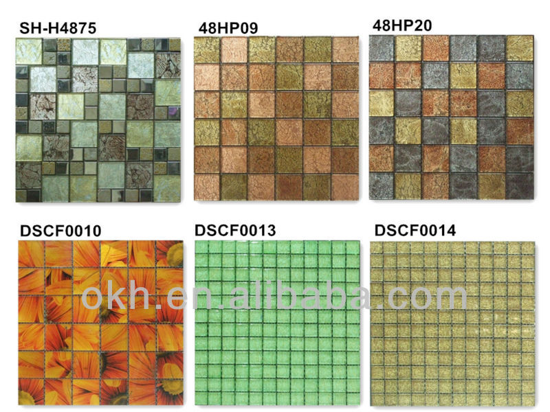 Nice decor gold foil glass mosaic