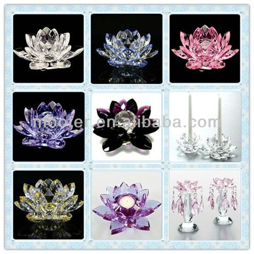 水晶蓮の花のための明確なk9風水ギフトを問屋・仕入れ・卸・卸売り