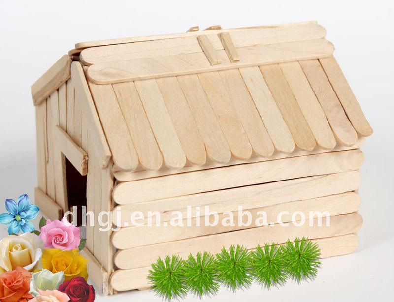 Natural Wood Cute Pet Popsicle Stick House - Buy Popsicle 