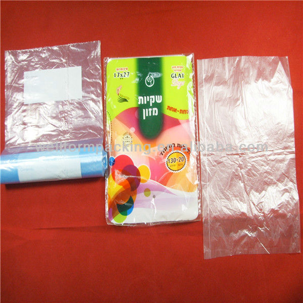 Custom PE flat bag on roll with printing
