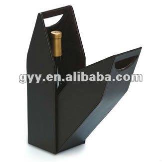 Fancy dark red wine box /paper box/ /packaging box with die cut handle