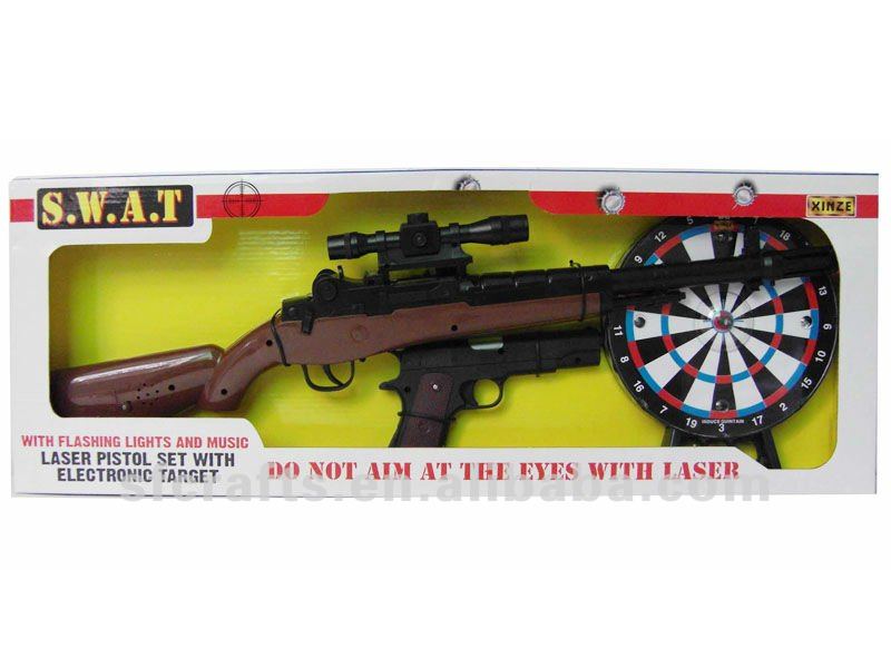 toy laser gun and laser target system