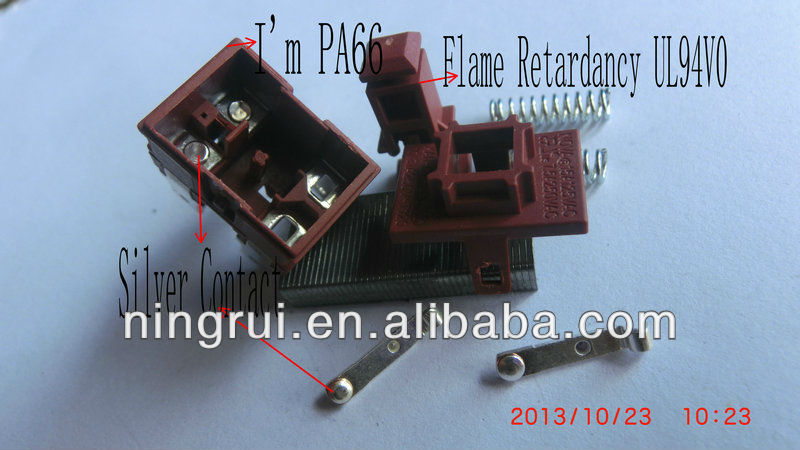 spdt2ピン4ピンt1055e412a250v16a125v掃除機ラッチプッシュボタンスイッチモーメンタリ問屋・仕入れ・卸・卸売り