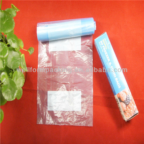 Custom PE flat bag on roll with printing