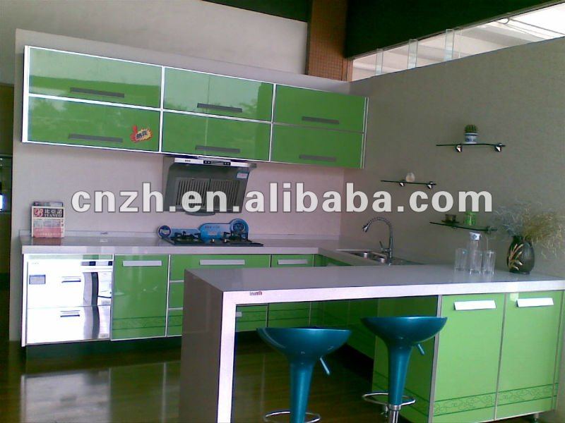 Mueble cocina de alto brillo uv mdf puerta mobiliario de cocina ...