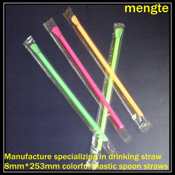 プラスチック製のストロー付きapoon8mm*253mm問屋・仕入れ・卸・卸売り
