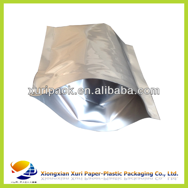 Back seal with side gusset aluminum foil tea bag
