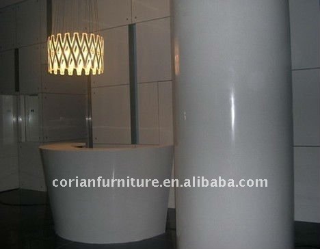 Ct 142 Corian Acrylic Solid Surface Reception Desk And Back Wall Ct