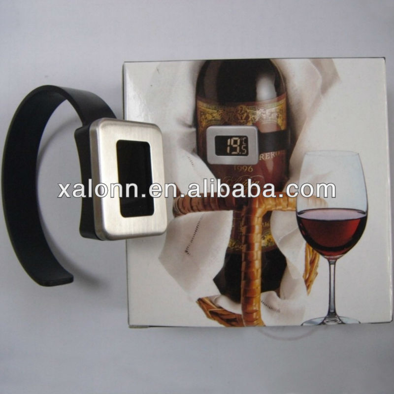 CE ROHS Lcd Display Digital Wine Thermometer For Red Wine Bottle