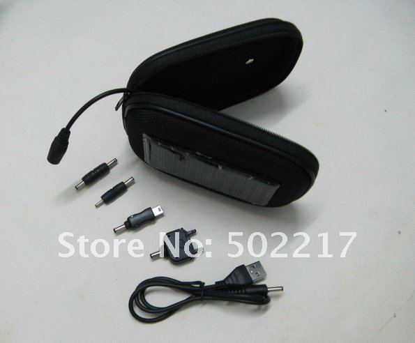 EMS Free Shipping 1000mAh Portable Solar Power Mobile Charger Case For Cell Phone Digital Camera MP3/MP4 PDA 10PCS/LOT