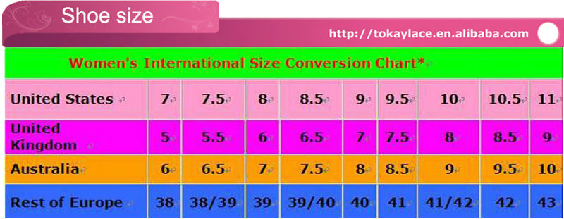 alibaba shoe size