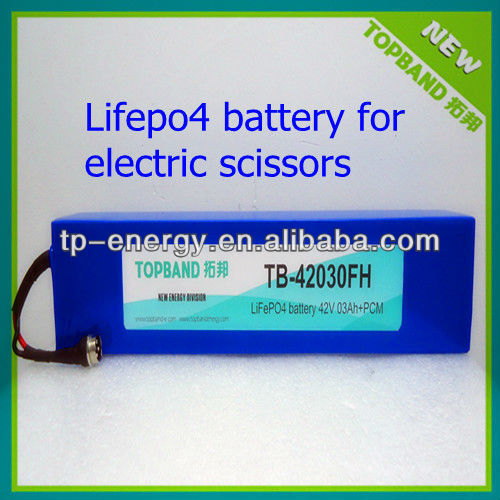 lifepo4 battery 42v 3ah TB-42030FH for electric scissors.jpg
