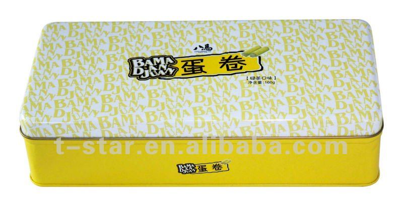 egg roll tin box, chocolate roll tin can